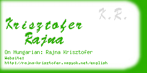 krisztofer rajna business card